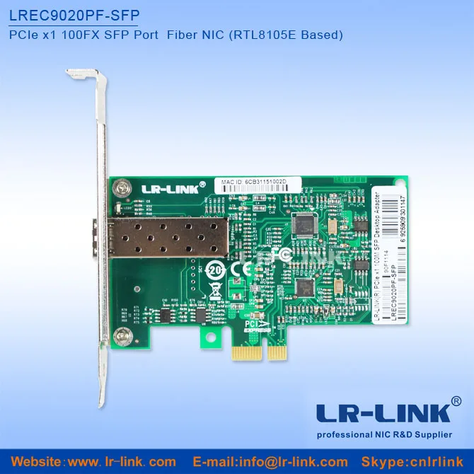 Pcie Intel 82574 Chipset Pci Express X1 100mbps Mm Sc Port Fiber Optic Fast Pxe Types