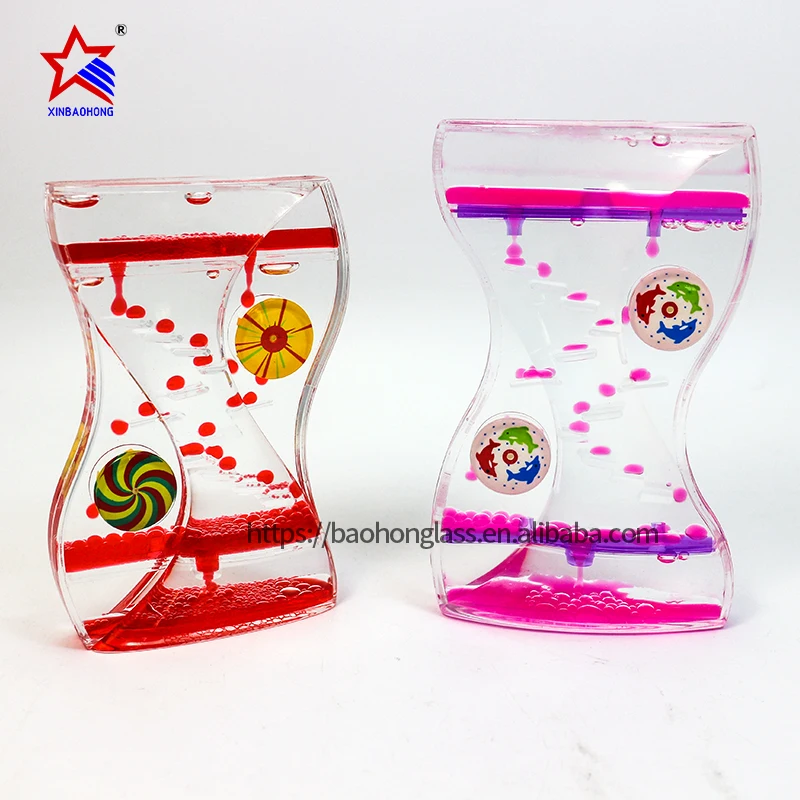 子供のためのアクリル色の油と水のおもちゃ液体砂タイマークラフト砂時計 Buy 液体砂タイマー 液体タイマー子供のための クラフト液体タイマー Product On Alibaba Com