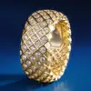 KRKC&CO 14K Gold Iced Out Ring Hip Hop Jewelry for amazon/ebay/wish online store for Wholesale Agent in Stock