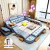 wholesale furniture canada modern storage king size leather bed frame with massage