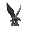 Life Size Bronze Winged Eagle on Mountain Statue Copper Outdoor Sculpture