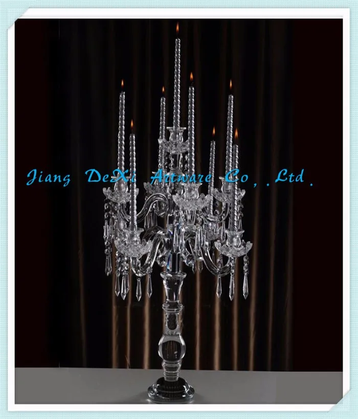 Modern Style Acrylic Candle Holder 9 Arms Crystal Candelabra Buy