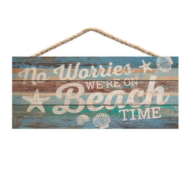 Vintage sign Rústico Imagen Pintura Casa Playa Bienvenido casa de muñecas en miniatura