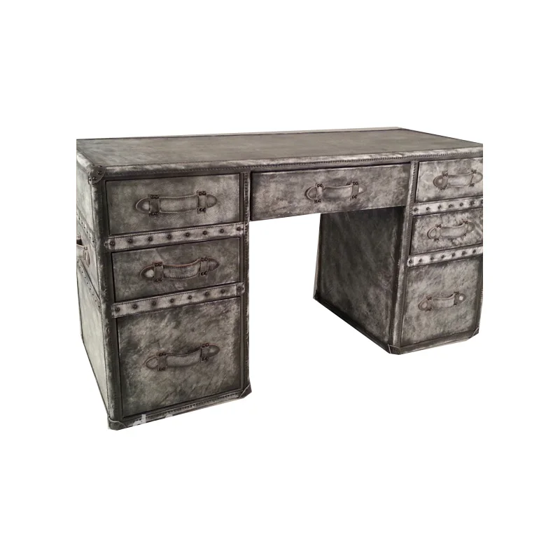 High Quality Antique Retro Style Vintage Leather Office Desk High Quality Antique Retro Style Vintage Leather Office Desk