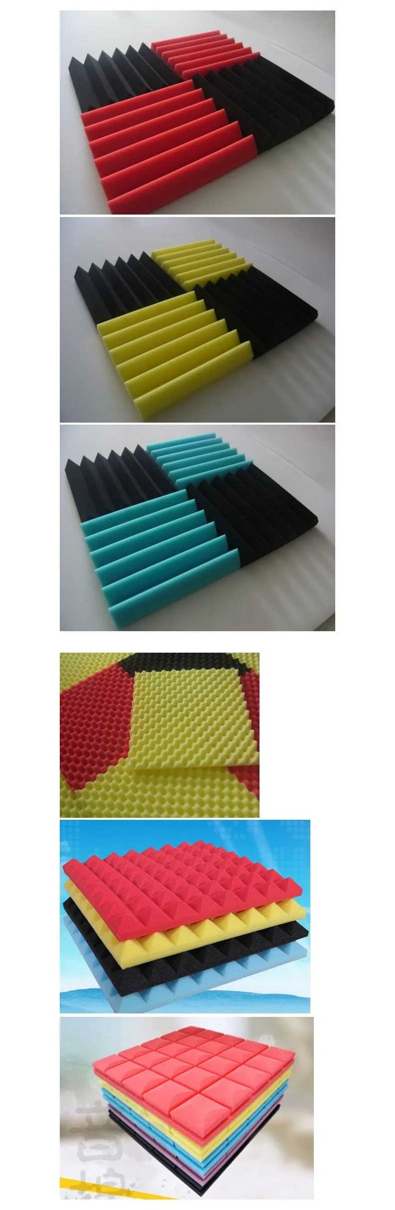 Acoustic Foam Black Triangle Foam Behind Speakers Mattress Sound Tiles