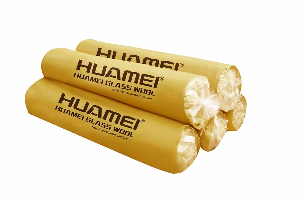 Mineral Insulation 5" Thick Fiberglass Wool Panel Or Roll With Black Sheet Buy Glass Wool Roll