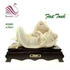 Wholesale Jade Style Ivory Color Polyresin Decorative Kissing Frog Crafts for Home Decor