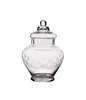 Man made clear curved glass apothecary jar