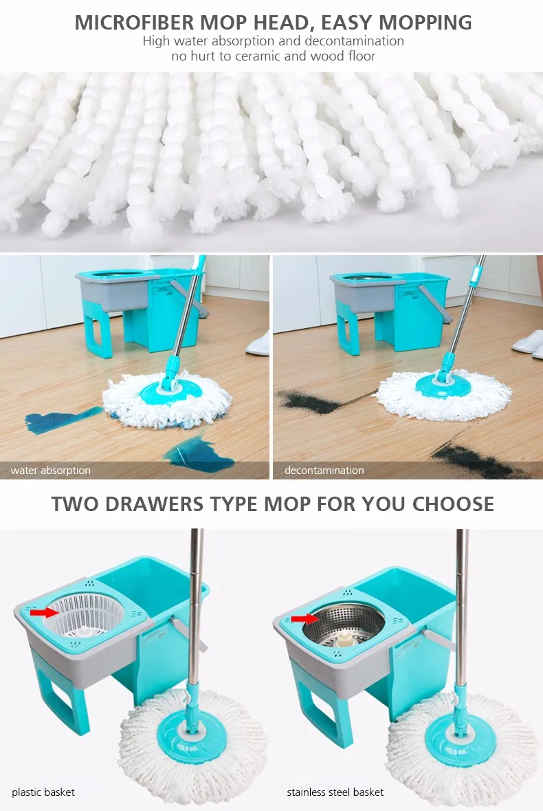 Boomjoy Magic Easy 360 Twist Foldable Bucket Mop Buy 360 Magic Floor