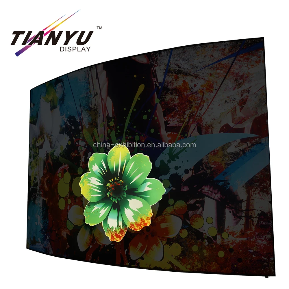 Hot sale Frameless curved backlit fabric LED advertising indoor light box for wall decoration