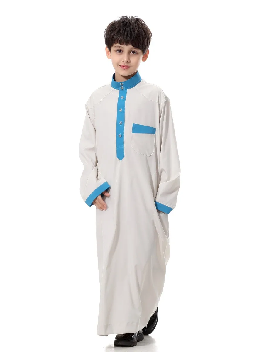 873# Islamic Arab Clothing Children Abaya Thobe Lose Kaftan Arab Kids ...