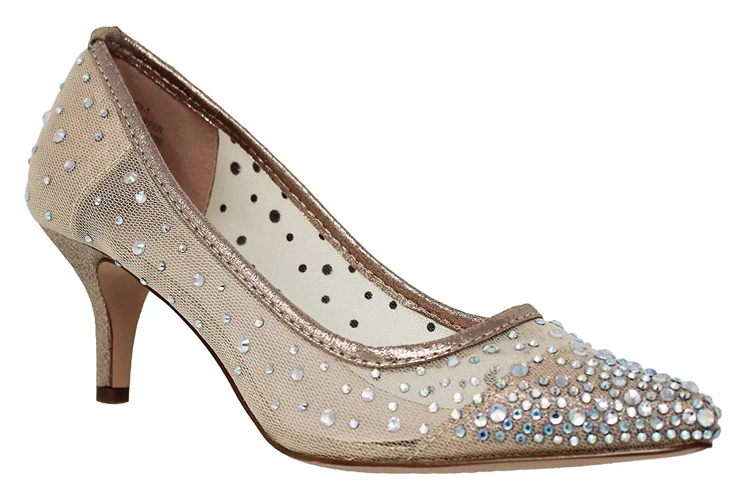 MVE Shoes Women's Party Pumps-Pointed LowKitten Heel-Rhinestone Shoe-Classic Slip on-Weedding Dress Shoe by Classy Women