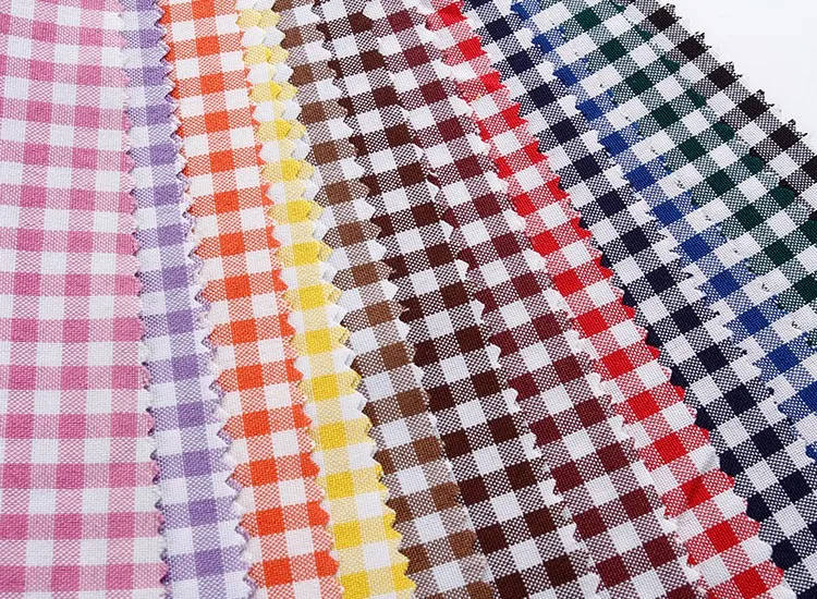 New Design Top Quality Check Plain Weave Textiles Mini Matt Fabric For ...