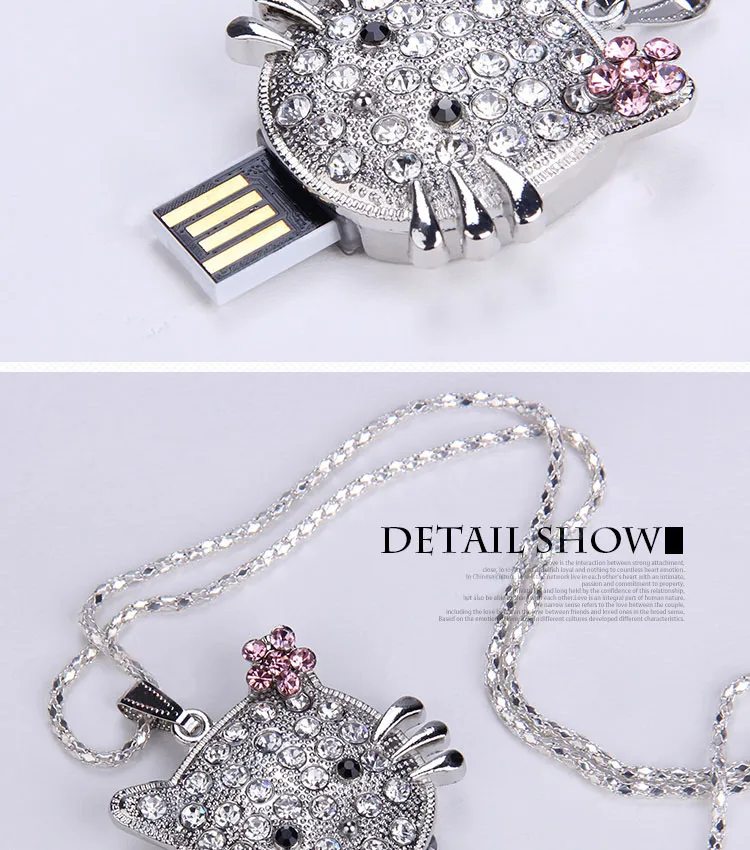 Novelty Jewellery Cartoon Hello Kitty 4GB Flash Memory USB - ANKUX.COM