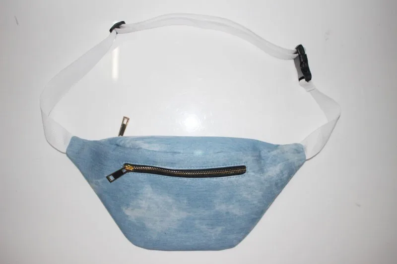 light blue fanny pack