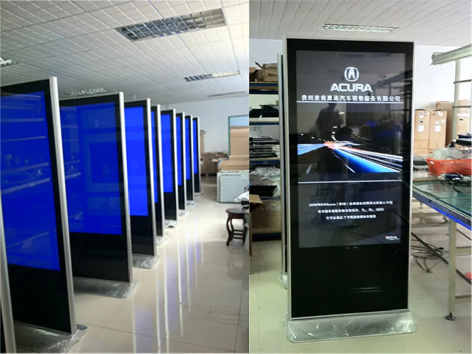 32inch Floor Standing Vertical Lcd Tv Kiosk For Advertising Signage