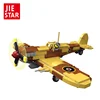 Sky yellow plane intelligence diy brick construction blocks toy for kids