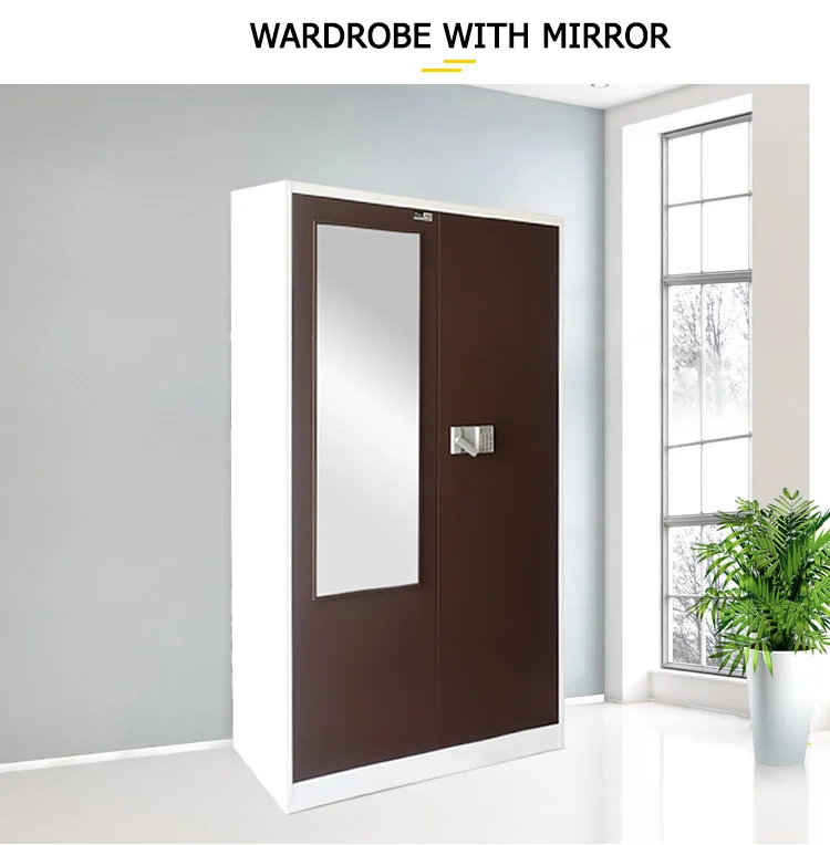fast supplier high quality bedroom furniture 2 door steel wardrobe design