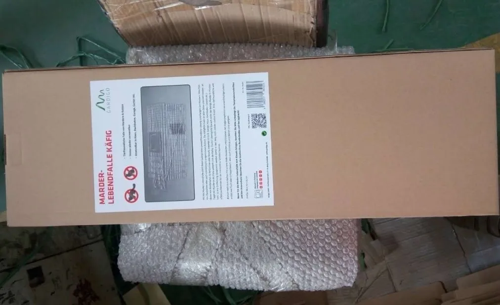 carton with sticker logo