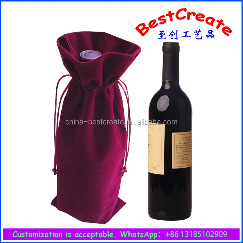 black velvet wine bags