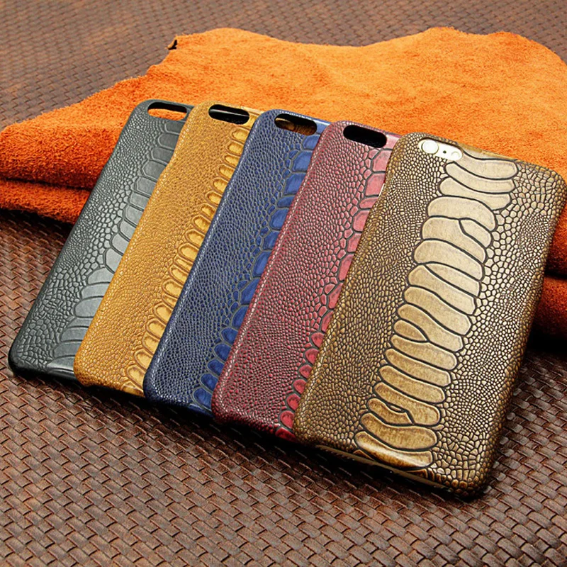 Cell phone cover For iPhone 7 Fashion Ostrich Pattern PU Leather case