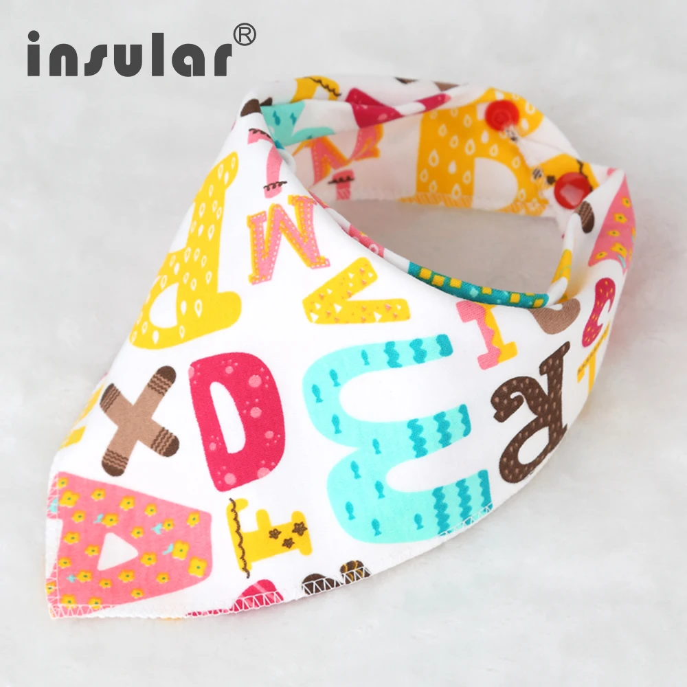 100 Cotton High Quality Cartoon Baby Bibs Double Layers Soft Cotton Fiber Newborn Burp Bib Kid