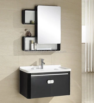 As 23052 Bathroom Furniture Black Vanity Cabinet Stainless Steel As 23052 Bathroom Furniture Black Vanity Cabinet Stainless Steel