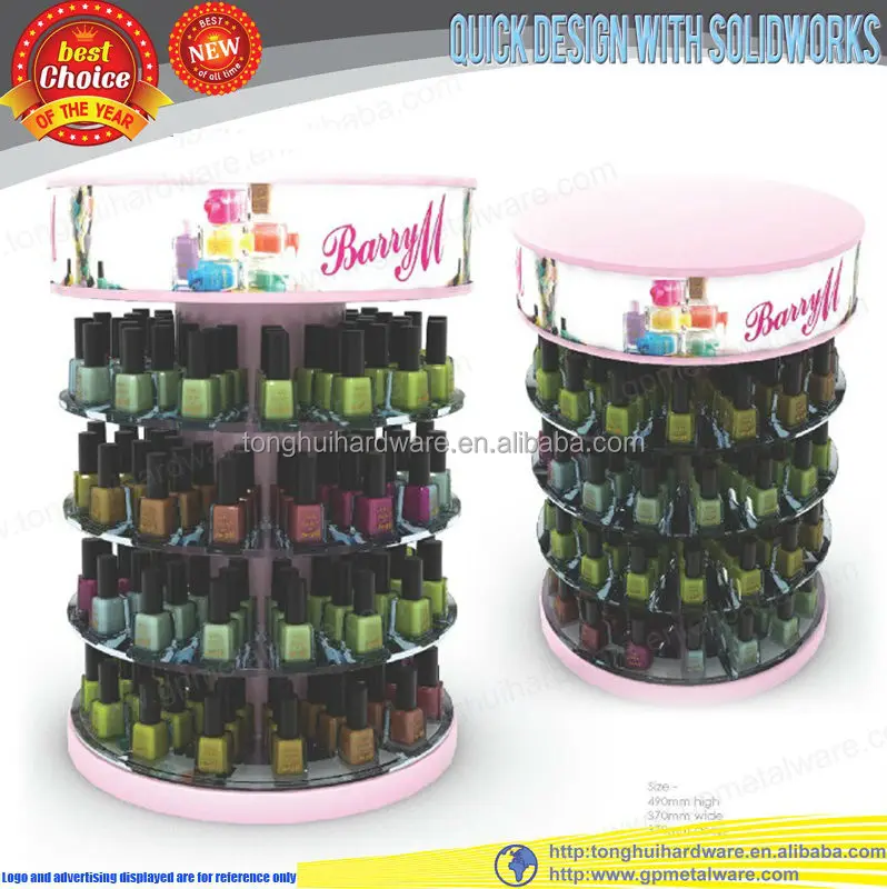 Round Desktop Acrylic Rotating Nail Polish Display Rack Buy Rotating