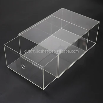transparent stackable shoe boxes