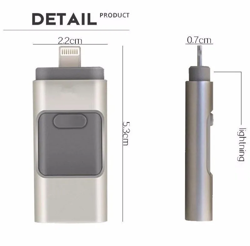 16 gb 32gb 64gb full capacity otg dual usb flash drive for iphone 6 6s 6c - ANKUX.COM