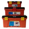 Plastic Tool Box with Steel Lock Hard Plastic Injection Toolbox 10'' 14'' 17'' Storage Case Set
