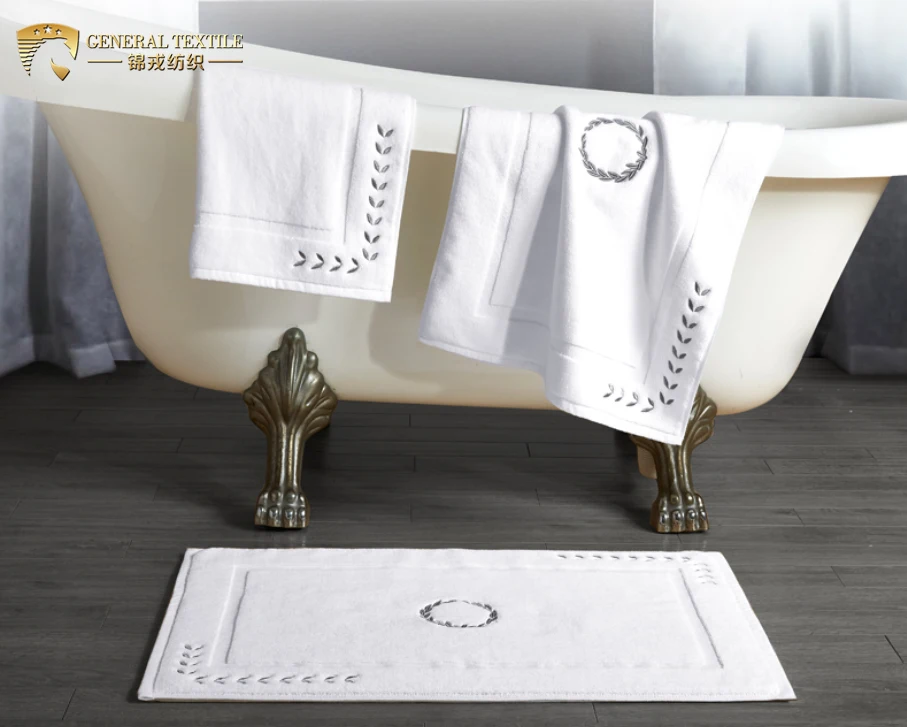 Hotel Bath Mat Floor Towel Bath Rug 100 Cotton Jacquard Buy Bath Rug