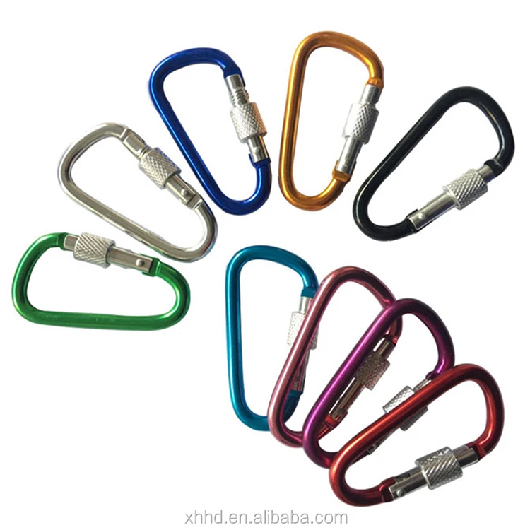 Small Circle Metal Carabiner Hook Spring Snap Round Keychain Carabiner