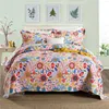 Factory wholesale King/Queen 3pcs microfiber quilted home bedding bedspread