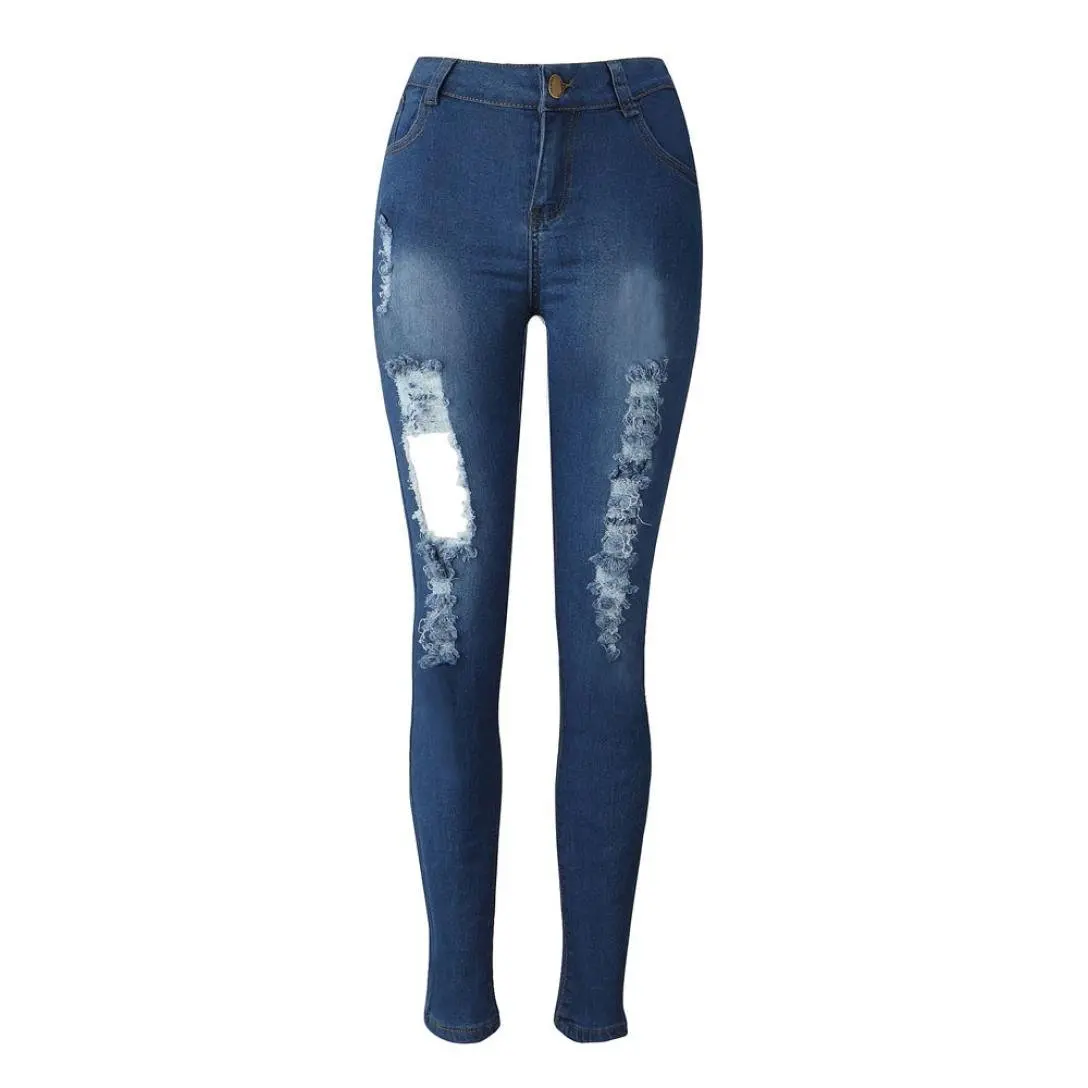 blue skinny trousers womens