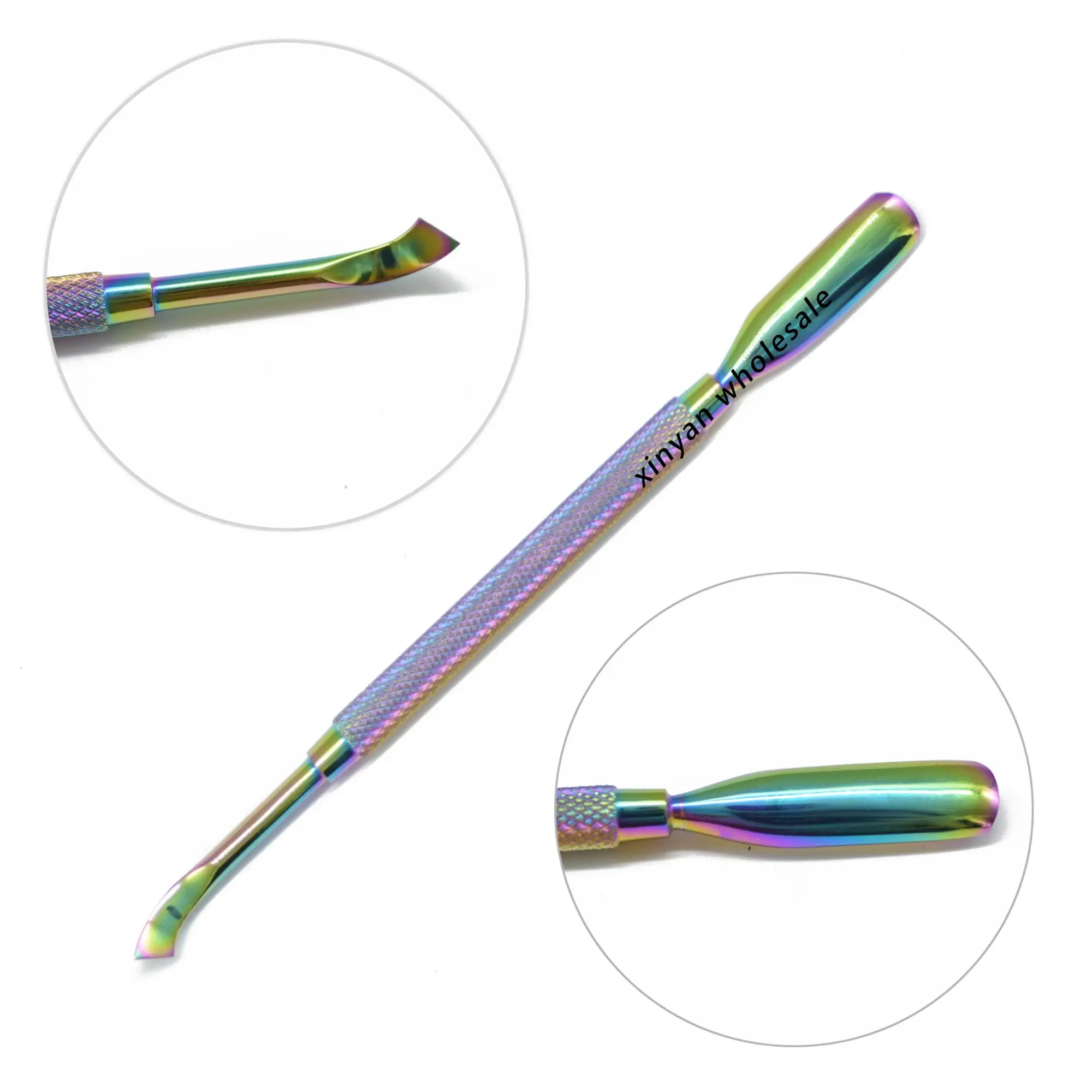 Rainbow Nail Cuticle Pusher Stainless Steel Two Sided Uv Gel Cuticle ...