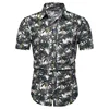 wholesale custom made hot short sleeves summer style full printing men's cheap short hawaiian t shirt