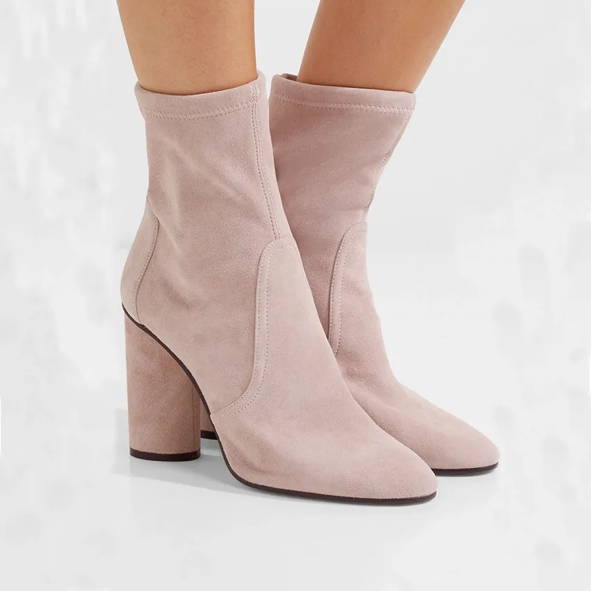 pink pointed toe ankle boots