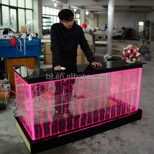 Tempered Glass Surface Beauty Salon Furniture Hair Salon Counter