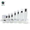 Guangzhou cosmetic packaging 30ml frosted glass foundation dispenser serum spray pump bottle and cream jars