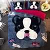 Winter Warm Home Goods Textile Indian Cartoon Cute Dog Design Soft Fluffy Flannel Polyester Fabric Quilt Cover , Bedspread