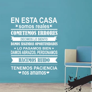 Espanol En Esta Casa Las Reglas De La Casa Etiqueta De La Pared De