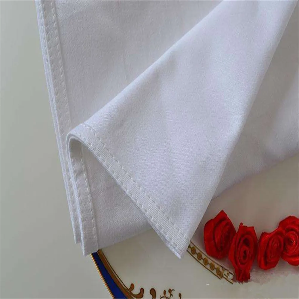 可洗平原白色一次性亚麻餐巾