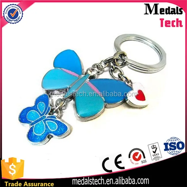 Hot selling fashion zinc alloy silver plated metal casino poker with rond keyring