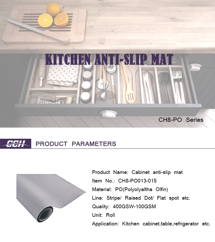 Clear Kitchen Desktop Anti Slip Mat Plastic Drawer Liner Mat