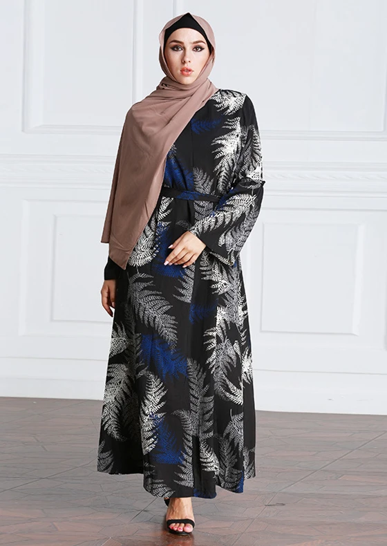 long sleeve muslim evening dress