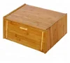 Natural bamboo pastry storage bread holder box with lid