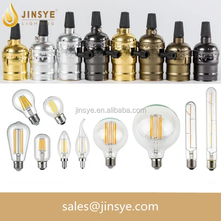 On/Off Removable Turn Knob - Medium Base e26 e27 Brass Light Socket for bulbs