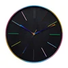 12inch Cheap Plastic Wall Clock with Black Dial Convex Scale
