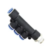 PK PKB series 8mm plastic one touch fitting 5 way male triple union